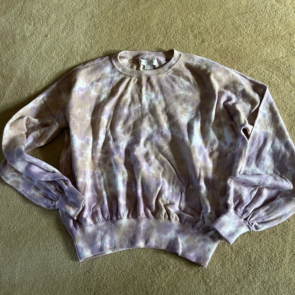 Spiritual Gangster top. Tie dye pink tone, cashmere /cotton Sz M